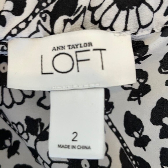 Ann Taylor Loft Strapless Tie Front Peplum Top Size 2 Convertible Halter - Picture 9 of 12